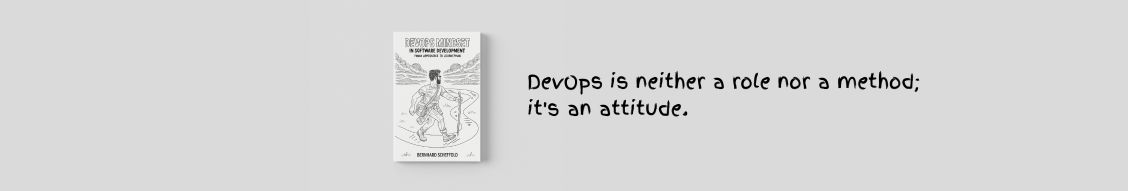 Banner for thr book DevOpsMindset in Software Development; From Apprentice to Journeyman